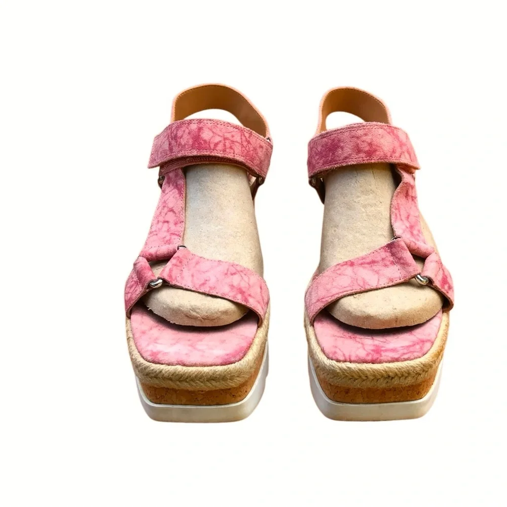 Marc Fisher ML GYLIAN platform wedge pink Sandals. Size 8.5